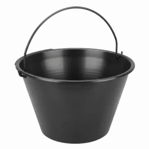 Multi-Purpose Heavy-Duty Black Plastic Bucket
