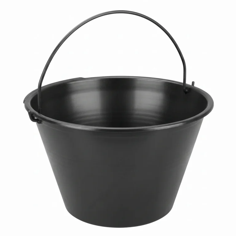Multi-Purpose Heavy-Duty Black Plastic Bucket