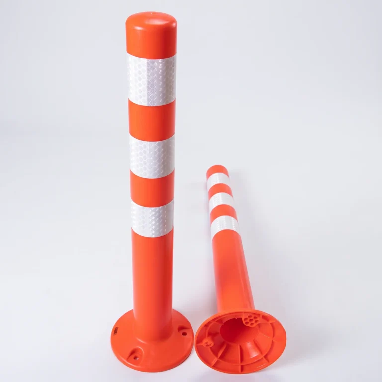 High-Visibility Orange Traffic Delineator Post / Bollard