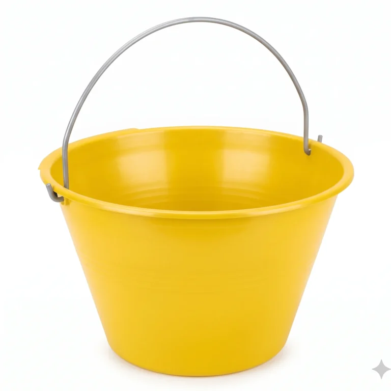 Multi-Purpose Heavy-Duty Yellow Plastic Bucket